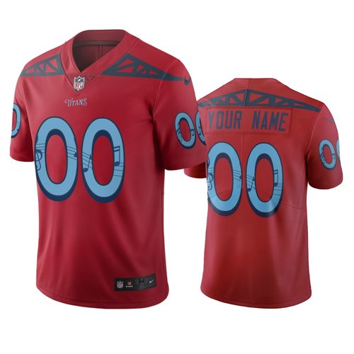 Tennessee Titans Custom Red Vapor Limited City Edition NFL Jersey