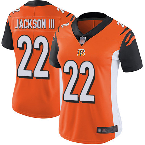 Nike Bengals #22 William Jackson III Orange Alternate Women's Stitched NFL Vapor Untouchable Limited Jersey