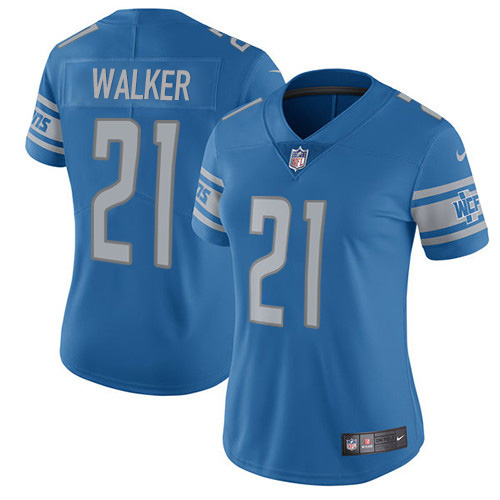 Nike Lions #21 Tracy Walker Light Blue Team Color Women's Stitched NFL Vapor Untouchable Limited Jersey