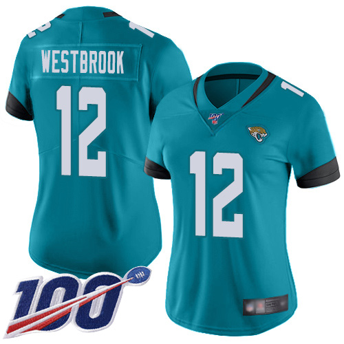Nike Jaguars #12 Dede Westbrook Teal Green Alternate Women's Stitched NFL 100th Season Vapor Limited Jersey
