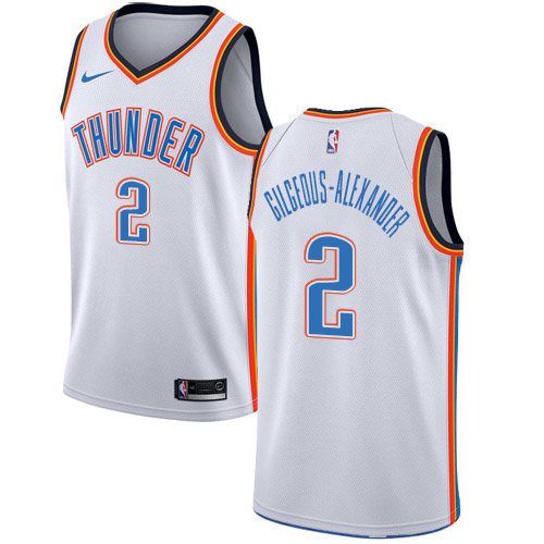 Nike Thunder #2 Shai Gilgeous-Alexander White NBA Swingman Association Edition Jersey
