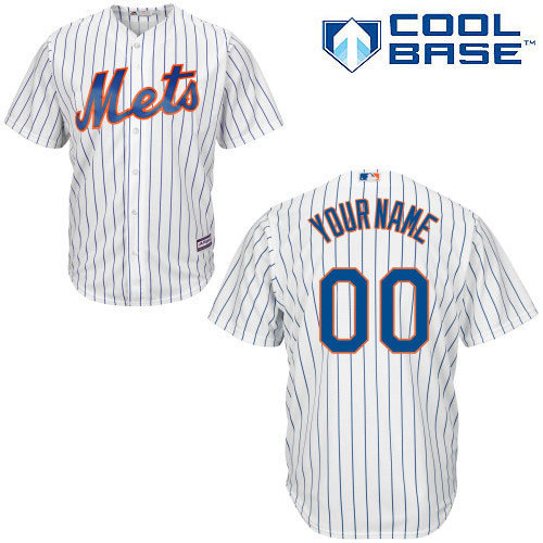 Men's New York Mets Majestic White Home Cool Base Custom Jersey