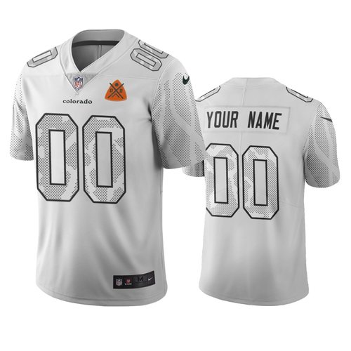 Denver Broncos Custom White Vapor Limited City Edition NFL Jersey