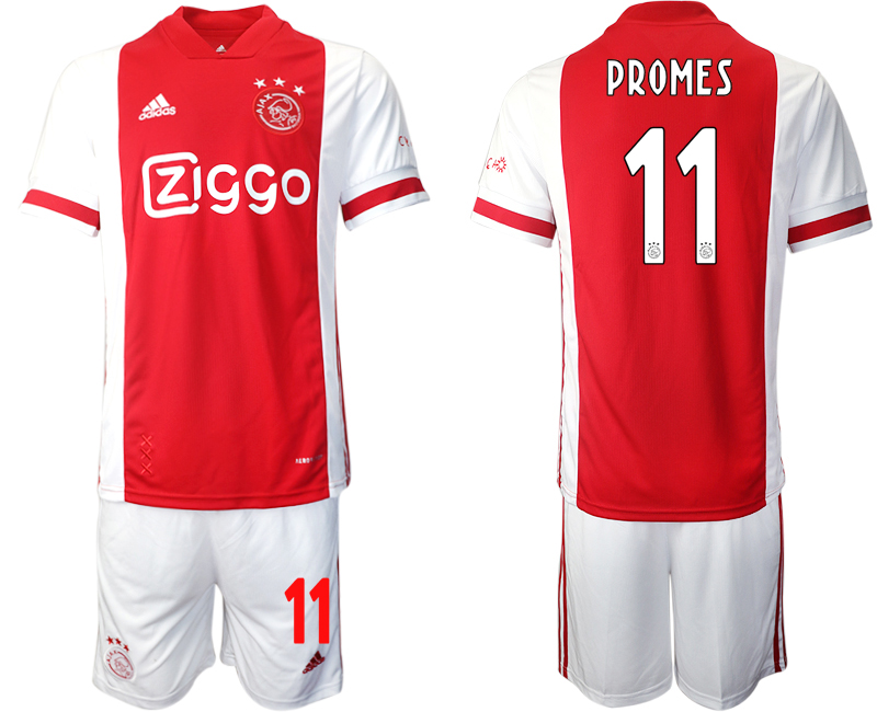2020-21 AFC Ajax 11 PROMES Home Soccer Jersey