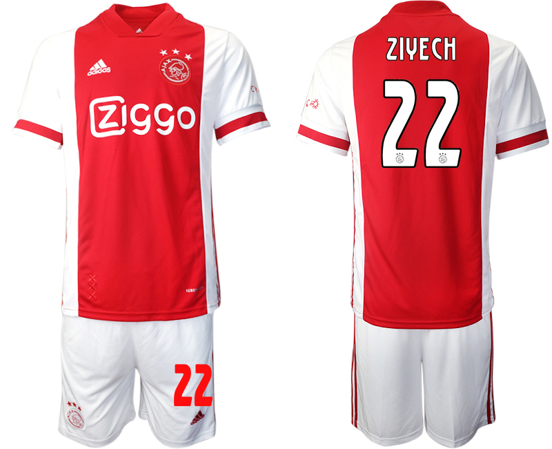 2020-21 AFC Ajax 22 ZIYECH Home Soccer Jersey
