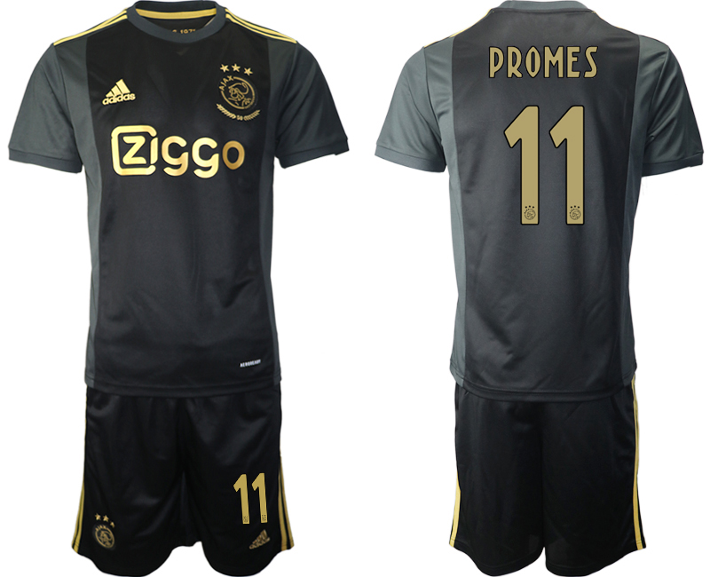 2020-21 Ajax away 11# PROMES black soccer jerseys