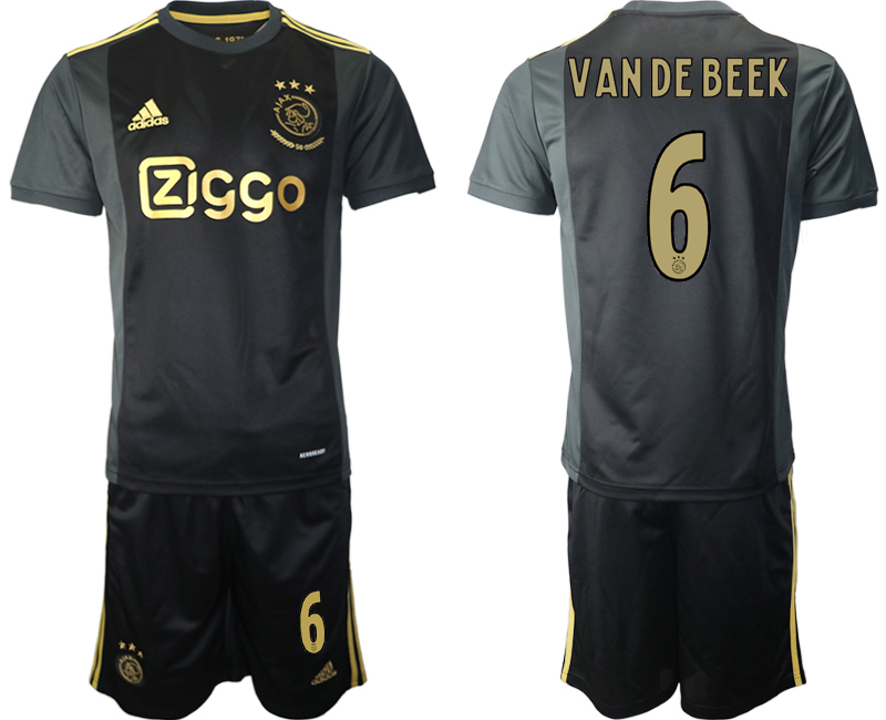 2020-21 Ajax away 6# VANDEBEEK black soccer jerseys