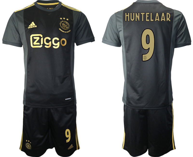 2020-21 Ajax away 9# HUNTELAAR black soccer jerseys