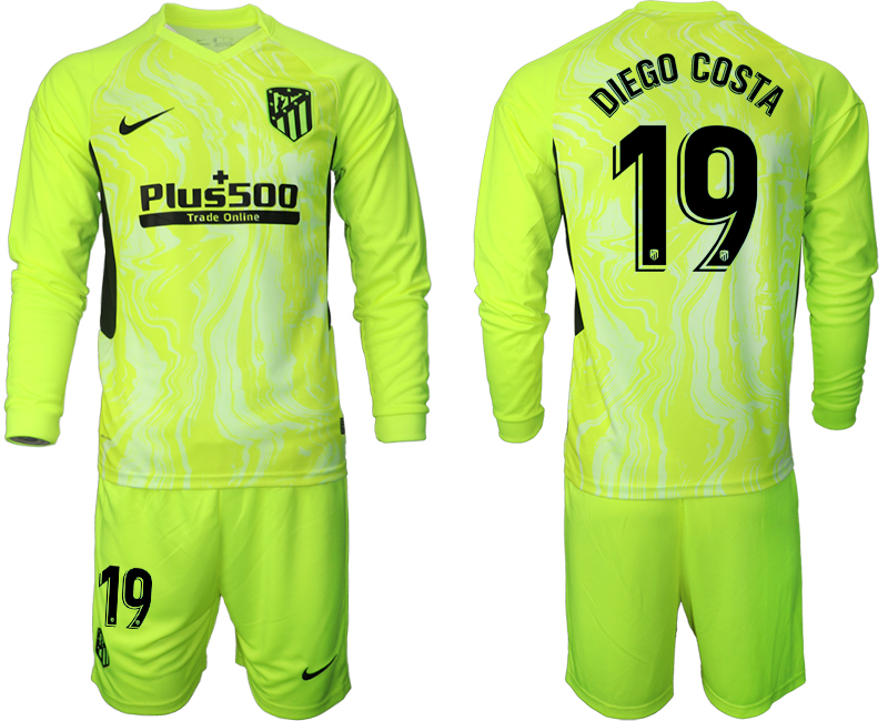 2020-21 Atletico Madrid away 19# DIEGO COSTA long sleeve soccer jerseys