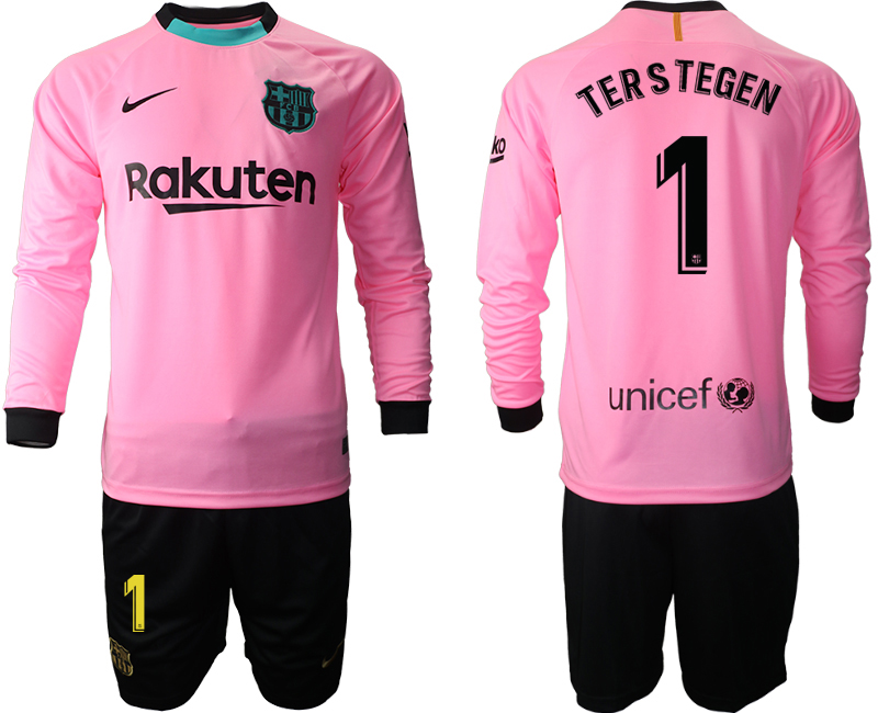 2020-21 Barcelona away  1# TERSTEGEN long sleeve soccer jerseys