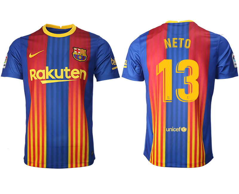 2020-21 Barcelona away aaa version 13# NETO soccer jerseys.