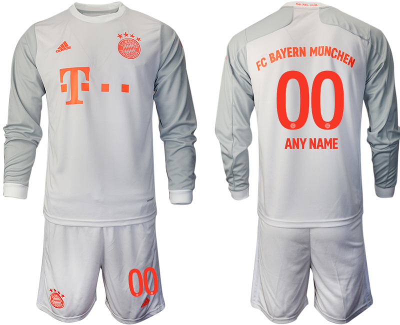 2020-21 Bayern Munich away any name custom long sleeve soccer jerseys