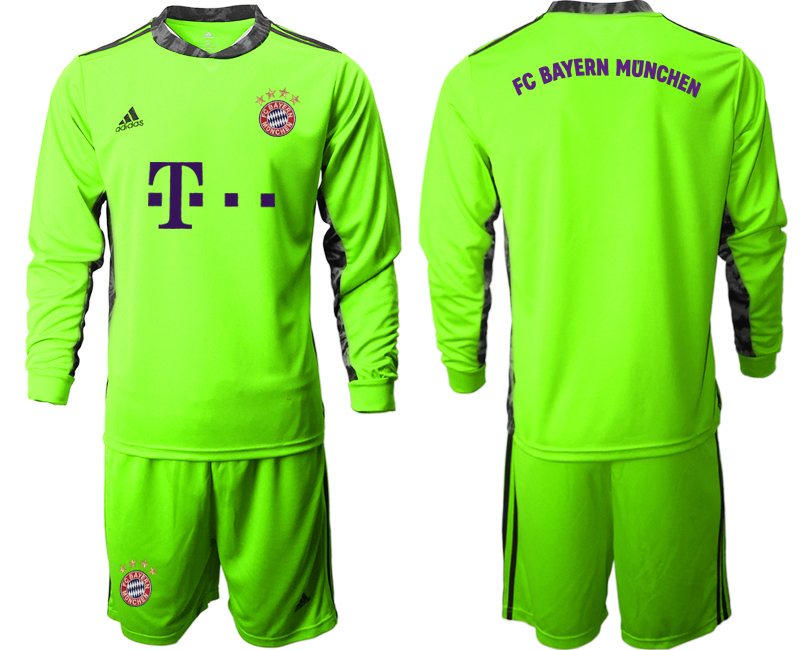 2020-21 Bayern Munich fluorescent green goalkeeper long sleeve soccer jerseys