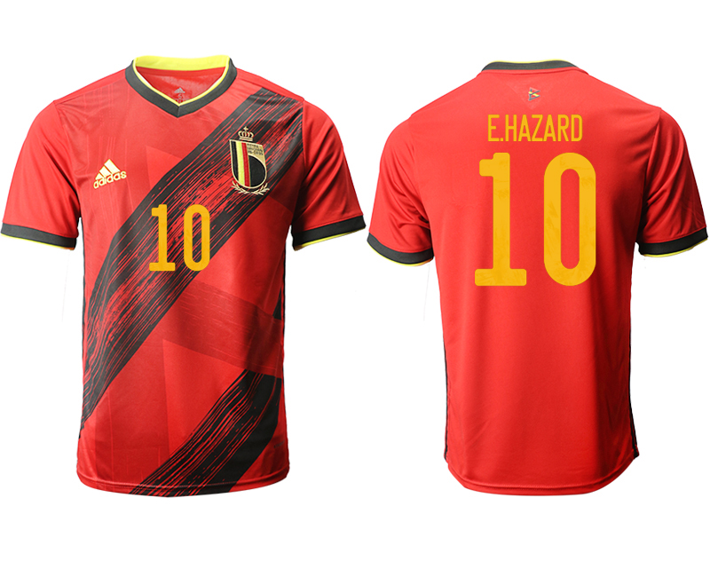 2020-21 Belgium home aaa version 10# E.HAZARD soccer jerseys
