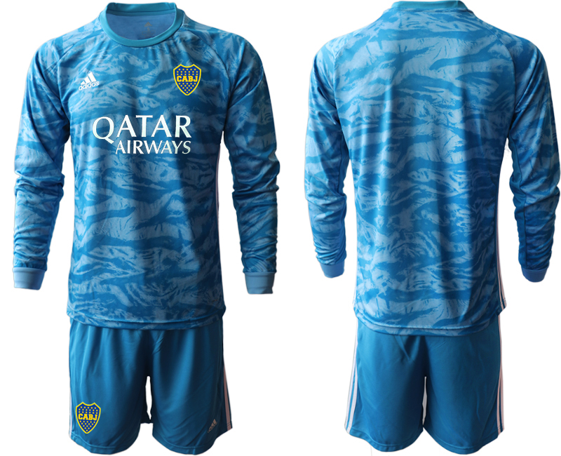 2020-21 Boca Juniors blue goalkeeper long sleeve soccer jerseys