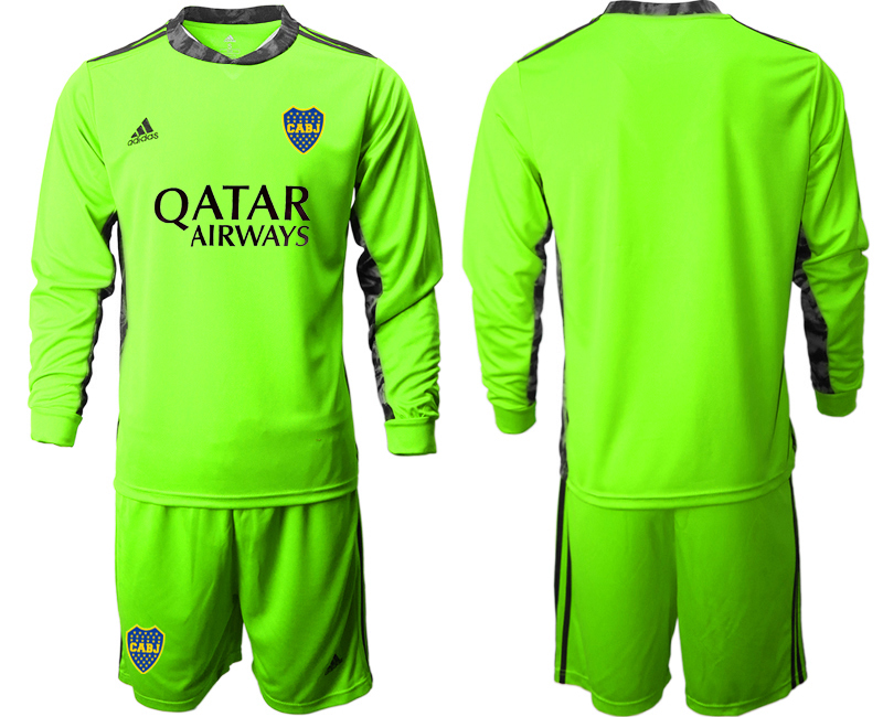 2020-21 Boca Juniors fluorescent green goalkeeper long sleeve soccer jerseys