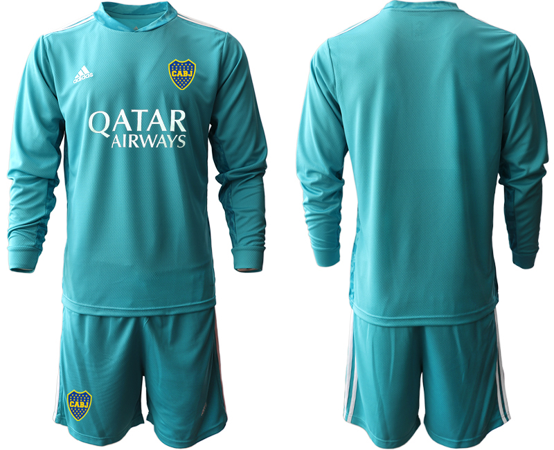 2020-21 Boca Juniors lake blue goalkeeper long sleeve soccer jerseys
