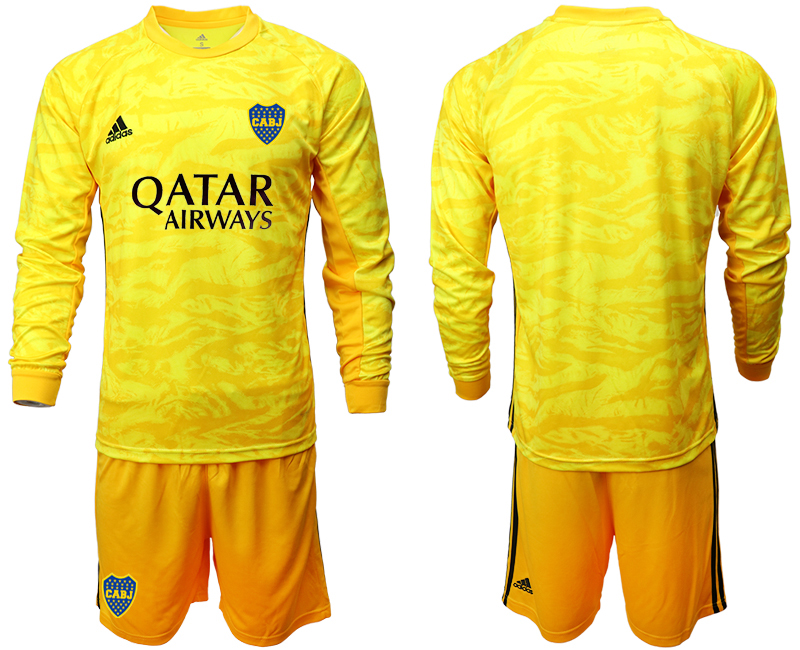 2020-21 Boca Juniors yellow goalkeeper long sleeve soccer jerseys