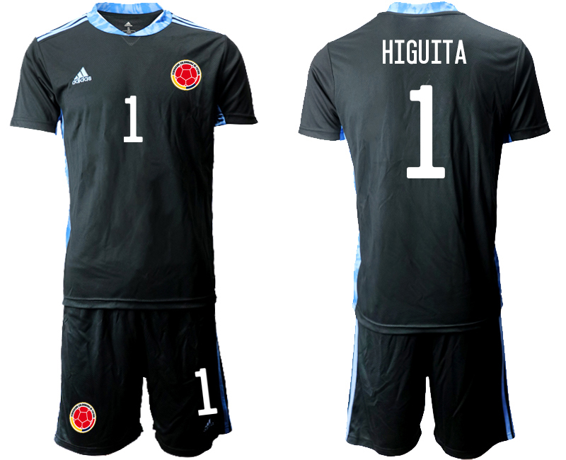 2020-21 Colombia black goalkeeper 1# HIGUITA soccer jerseys