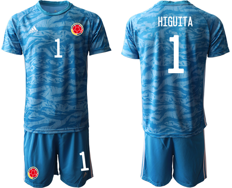 2020-21 Colombia blue goalkeeper 1# HIGUITA soccer jerseys