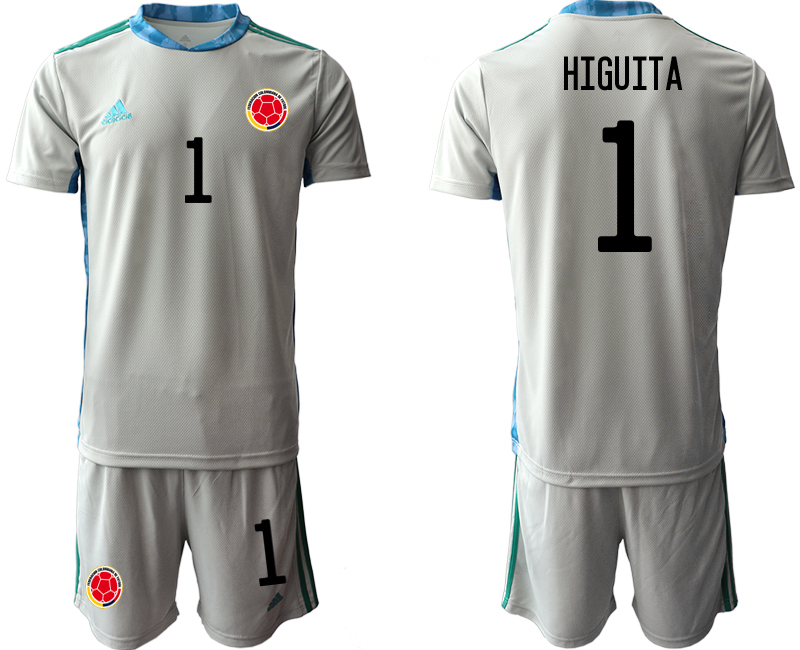 2020-21 Colombia gray goalkeeper 1# HIGUITA soccer jerseys