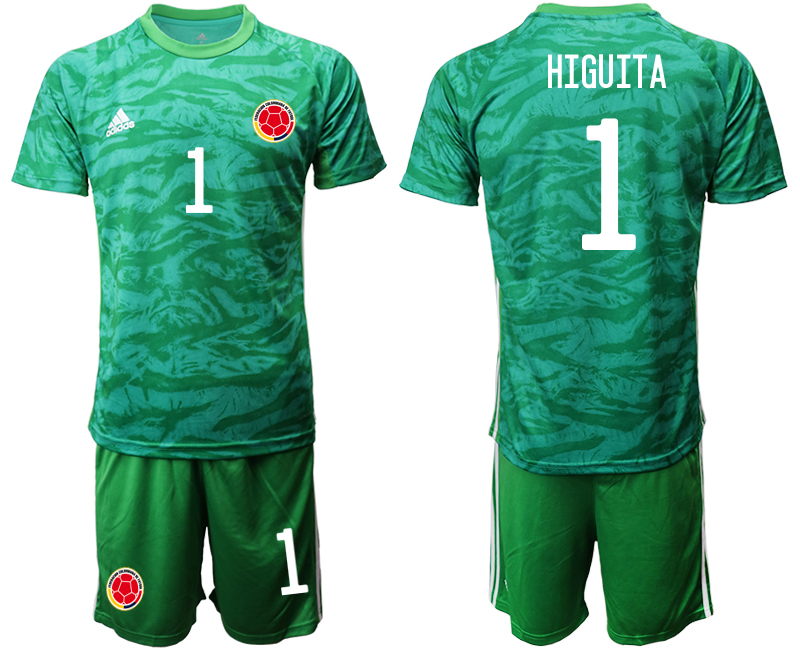 2020-21 Colombia green goalkeeper 1# HIGUITA soccer jerseys.