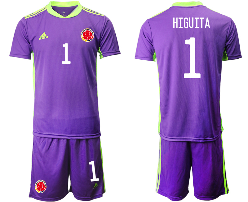 2020-21 Colombia purple goalkeeper 1# HIGUITA soccer jerseys.