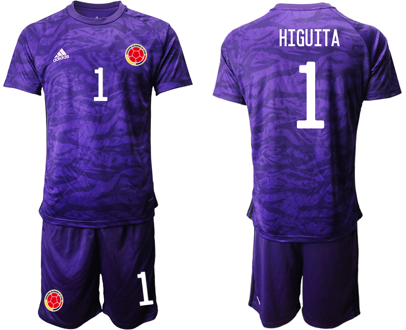 2020-21 Colombia purple goalkeeper 1# HIGUITA soccer jerseys