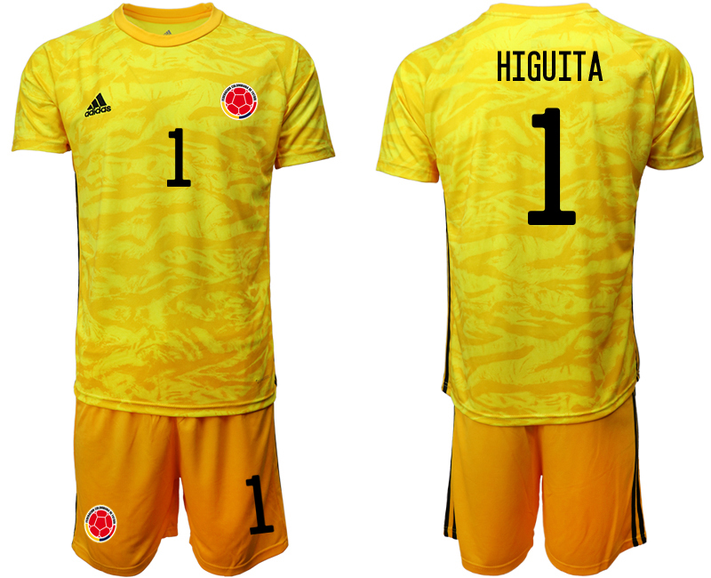 2020-21 Colombia yellow goalkeeper 1# HIGUITA soccer jerseys