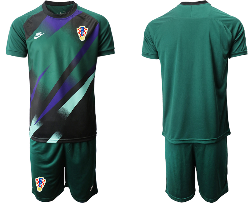 2020-21 Croatia Dark green goalkeeper soccer jerseys