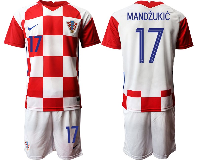 2020-21 Croatia home 17# MANDZUKIC soccer jerseys