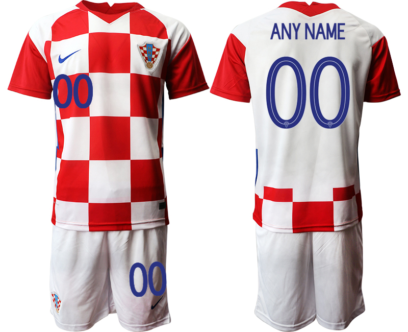 2020-21 Croatia home any nema custom soccer jerseys