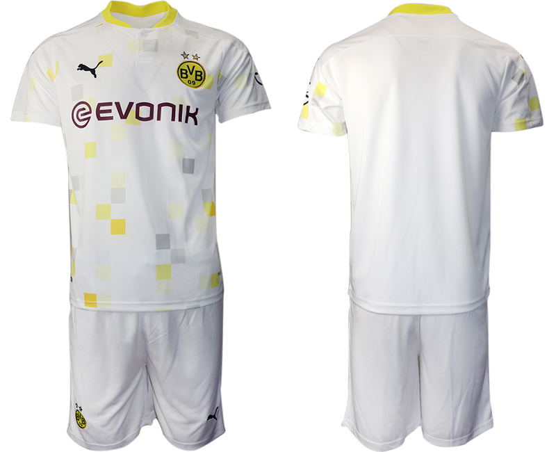 2020-21 Dortmund away white soccer jerseys