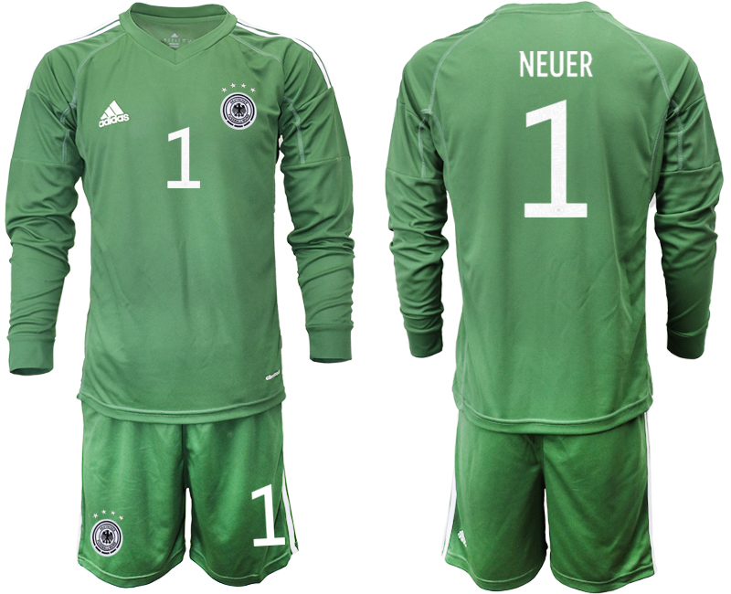 2020-21 Germany army green goalkeeper 1# NEUER long sleeve soccer jerseys