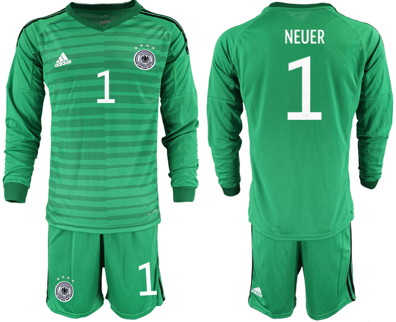 2020-21 Germany green goalkeeper 1# NEUER long sleeve soccer jerseys