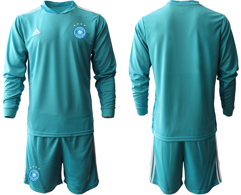 2020-21 Germany lake blue goalkeeper long sleeve soccer jerseys