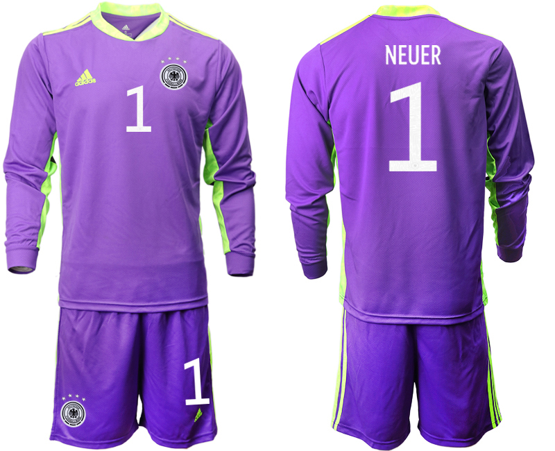 2020-21 Germany purple goalkeeper 1# NEUER long sleeve soccer jerseys