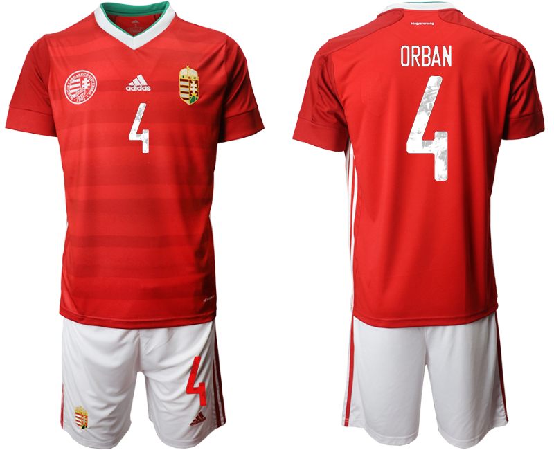 2020-21 Hungary home 4# ORBAN soccer jerseys