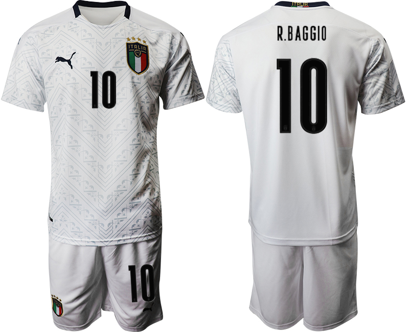 2020-21 Italy away 10# R.BAGGIO soccer jerseys