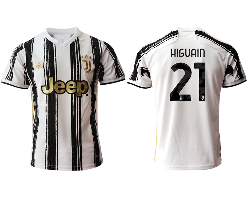 2020-21 Juventus home aaa version 21# HIGUAIN soccer jerseys