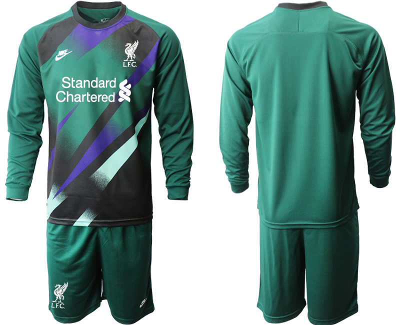2020-21 Liverpool Dark green goalkeeper long sleeve soccer jerseys
