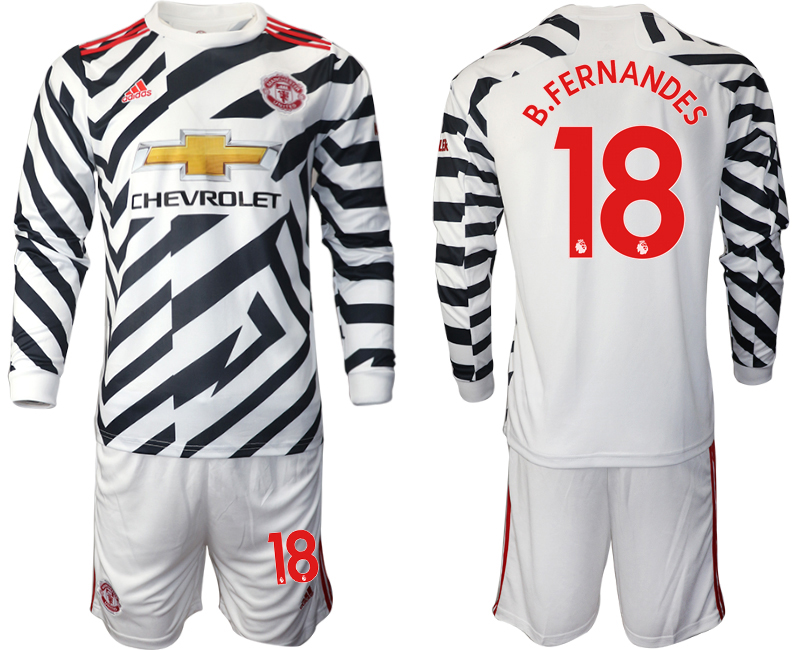 2020-21 Manchester united away 18# B.FERNANDES long sleeve soccer jerseys