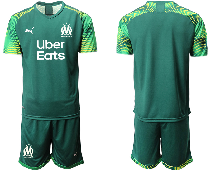2020-21 Olympique De Marseille Dark green goalkeeper soccer jerseys
