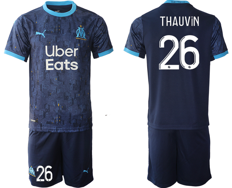 2020-21 Olympique De Marseille away 26# THAUVIN soccer jerseys