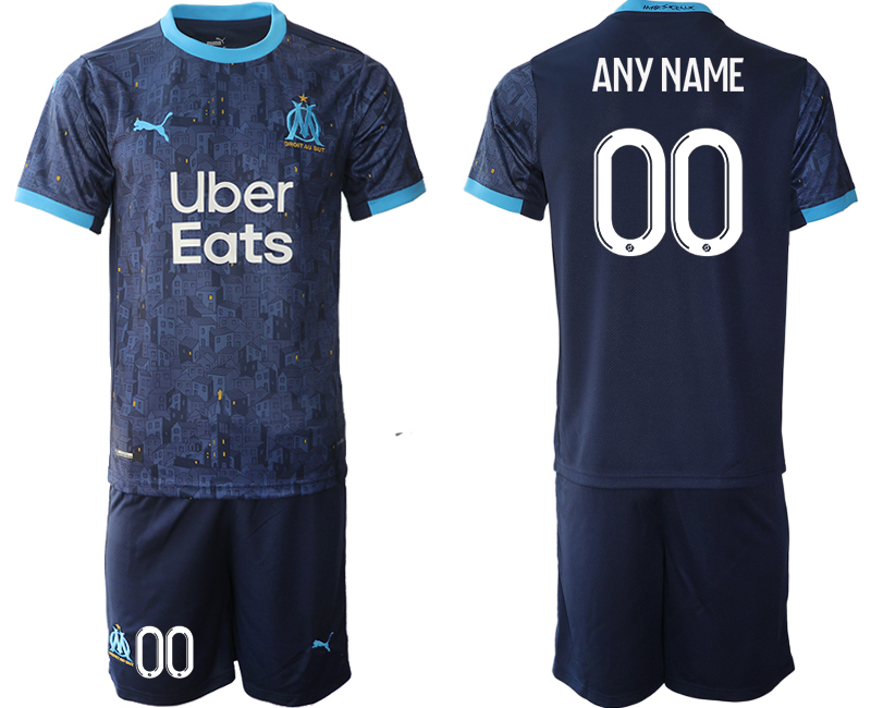 2020-21 Olympique De Marseille away any name custom soccer jerseys