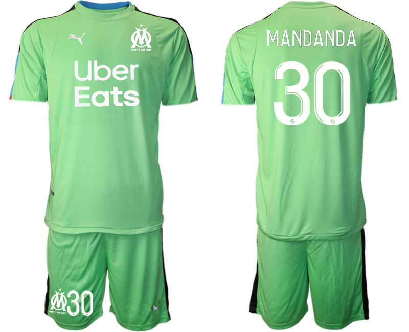 2020-21 Olympique De Marseille fruit green goalkeeper 30# MANDANDA soccer jerseys