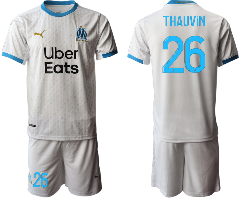 2020-21 Olympique De Marseille home 26# THAUVIN soccer jerseys