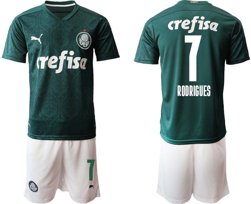 2020-21 Palmeiras 7 RODRIGUES Home Soccer Jersey