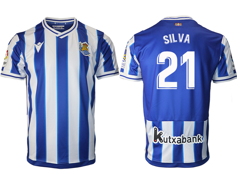 2020-21 Real Sociedad home aaa version 21# SILVA soccer jerseys
