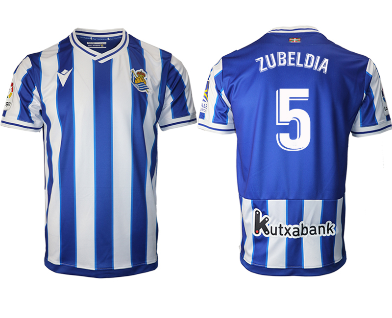2020-21 Real Sociedad home aaa version 5# ZUBELDIA soccer jerseys